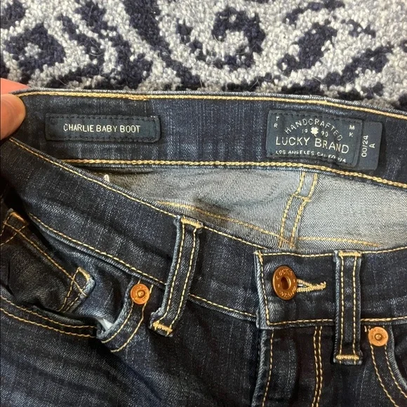 Lucky Brand Dark Blue Flare Women Jeans - Picture 2 of 4